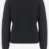 Cardigan in lana e cashmere con logo 8132459 BLACK BURBERRY 