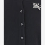 Cardigan in lana e cashmere con logo 8132459 BLACK BURBERRY 