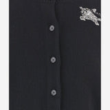 Cardigan in lana e cashmere con logo 8132459 BLACK BURBERRY 