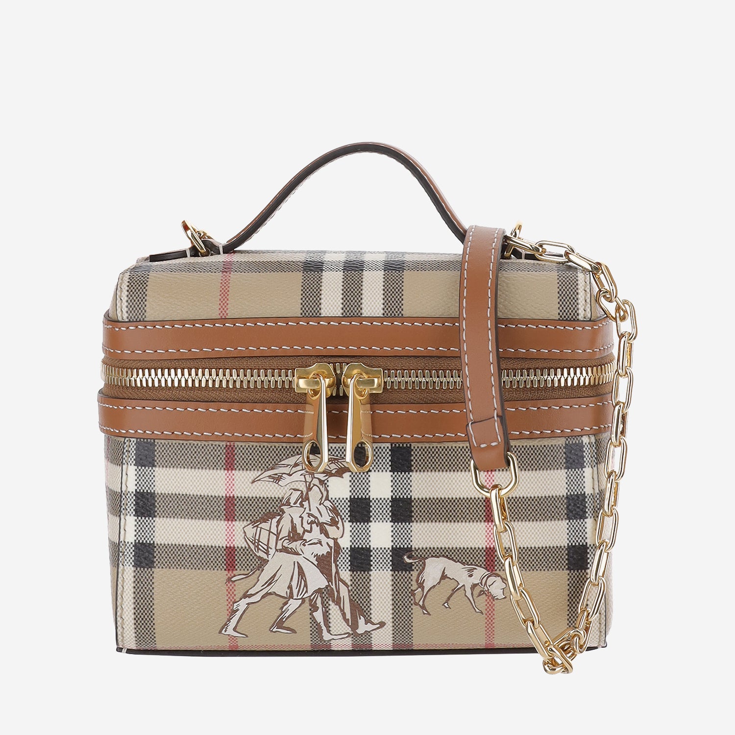 BORSA VANITY CON MOTIVO CHECK 8132586 ARCHIVEBEIGE BURBERRY 