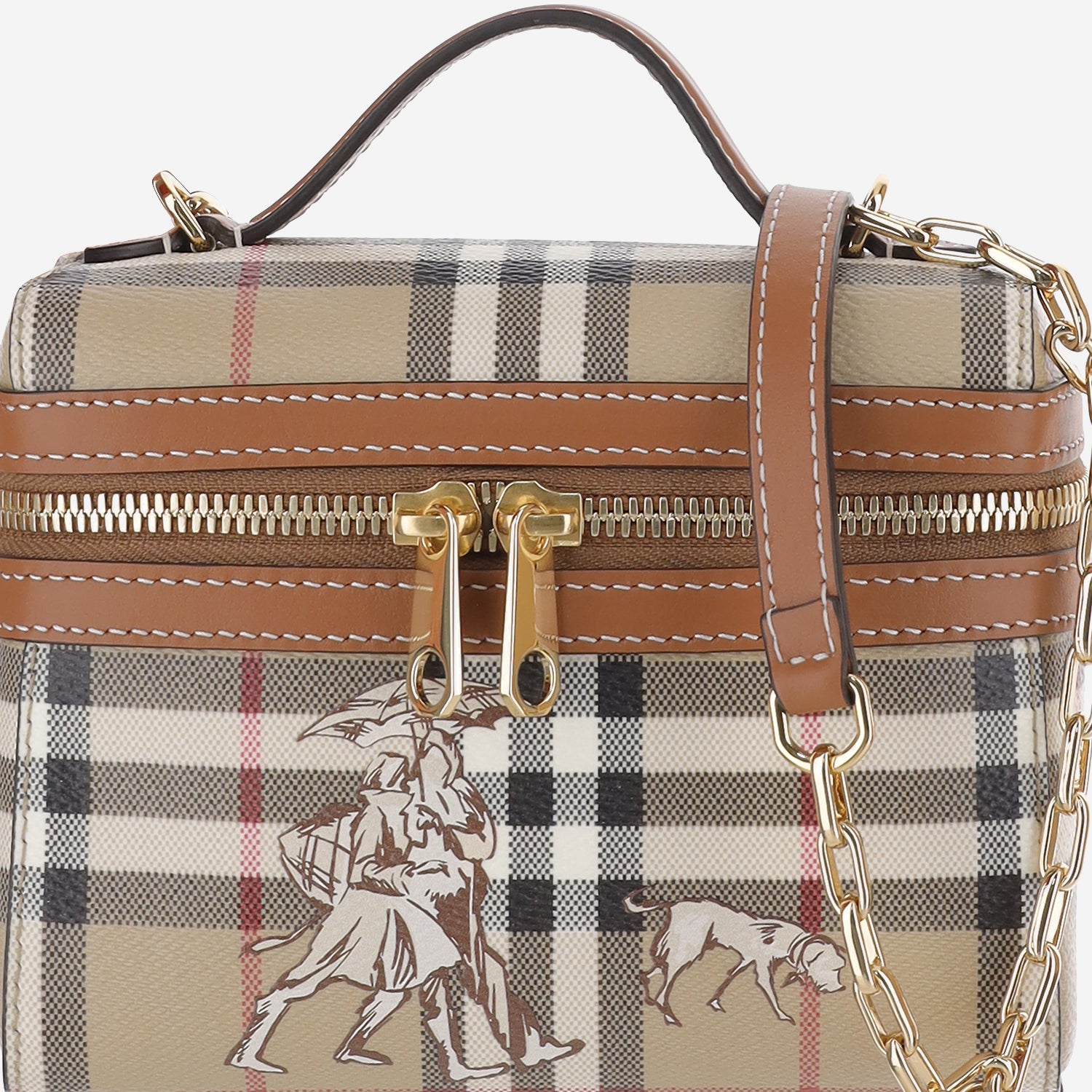 BORSA VANITY CON MOTIVO CHECK 8132586 ARCHIVEBEIGE BURBERRY 