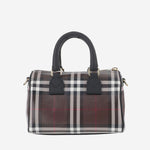 Borsa bowling mini Check in cotone 8132592 CHOCOLATEBROWN BURBERRY 