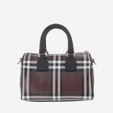 Borsa bowling mini Check in cotone 8132592 CHOCOLATEBROWN BURBERRY 
