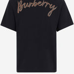 T-SHIRT IN COTONE CON LOGO 8132687 BLACK BURBERRY 