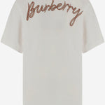 T-SHIRT IN COTONE CON LOGO 8132688 CHALK BURBERRY 