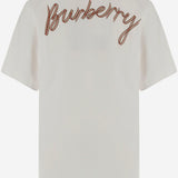 T-SHIRT IN COTONE CON LOGO 8132688 CHALK BURBERRY 