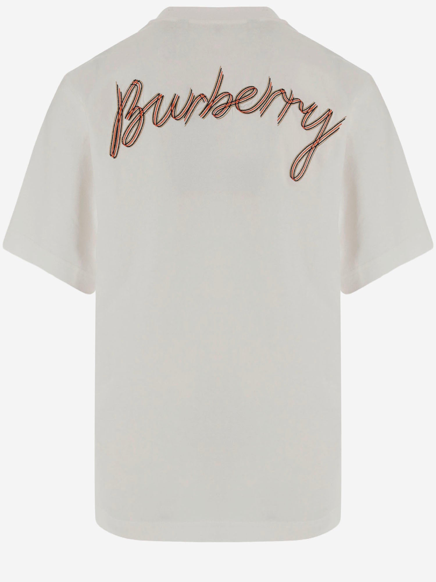 T-SHIRT IN COTONE CON LOGO 8132688 CHALK BURBERRY 