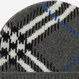 BEANIE IN MISTO CASHMERE CON MOTIVO CHECK 8132893 MARLBOROUGHGREY BURBERRY 