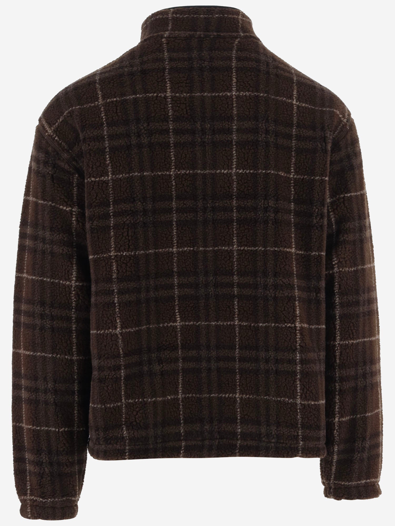 GIACCA IN PILE DI MISTO LANA E CASHMERE 8134279 SEPIABROWNIPCHECK BURBERRY 