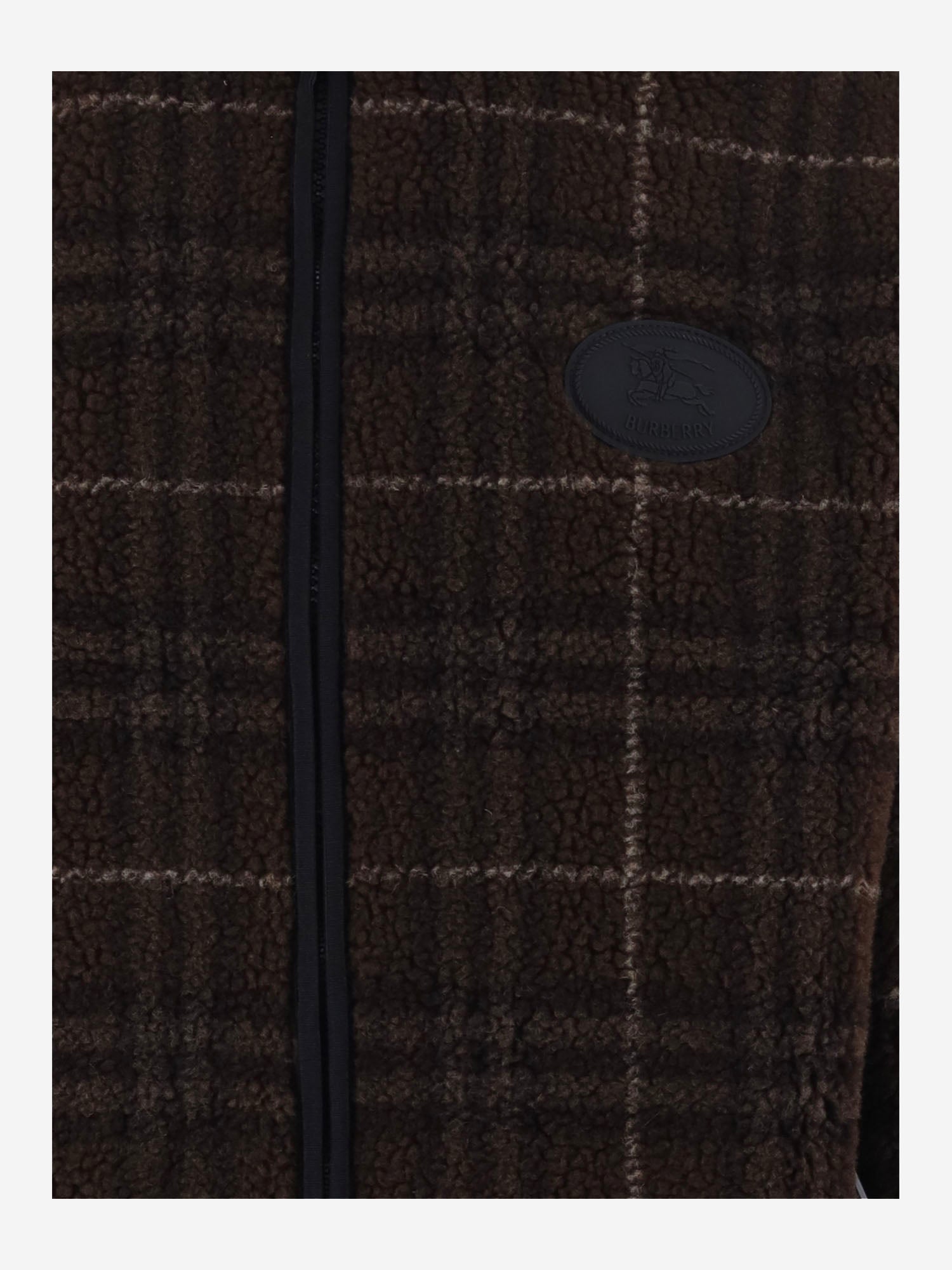 GIACCA IN PILE DI MISTO LANA E CASHMERE 8134279 SEPIABROWNIPCHECK BURBERRY 