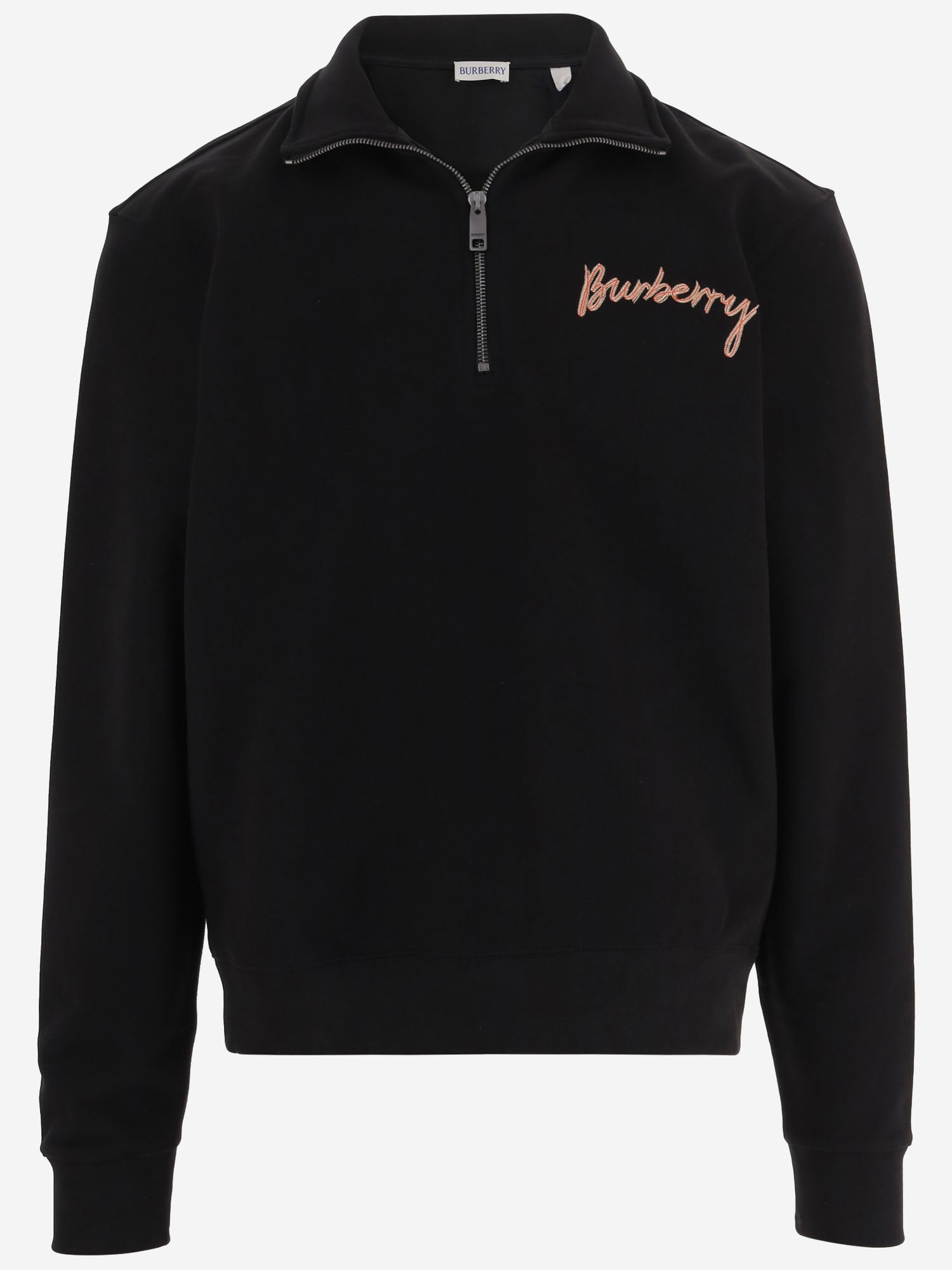 MAGLIA IN COTONE CON LOGO 8135965 BLACK BURBERRY 