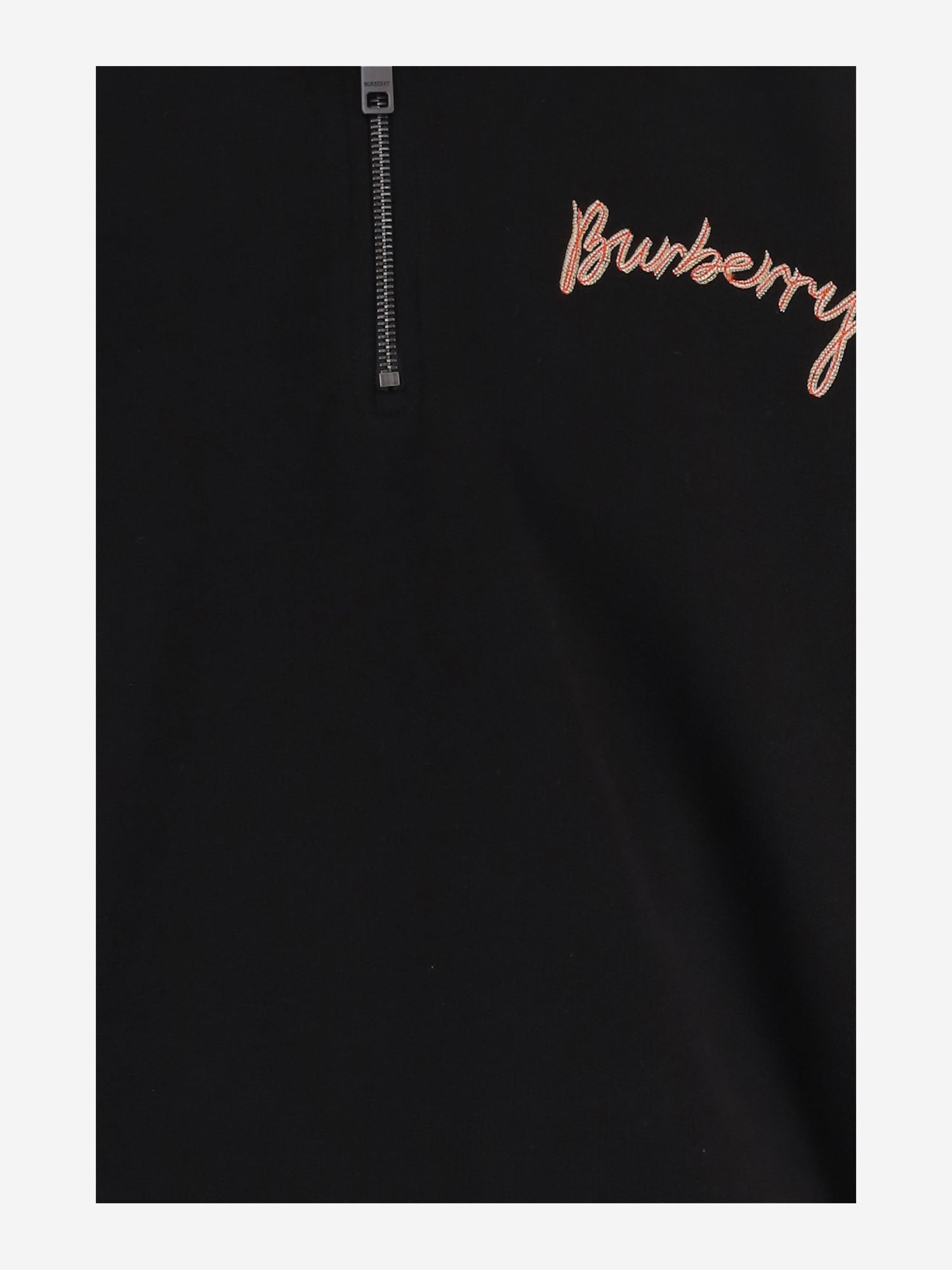 MAGLIA IN COTONE CON LOGO 8135965 BLACK BURBERRY 
