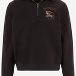 MAGLIA IN COTONE CON LOGO 8135971 CHOCOLATEBROWN BURBERRY 
