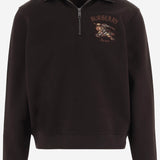 MAGLIA IN COTONE CON LOGO 8135971 CHOCOLATEBROWN BURBERRY 