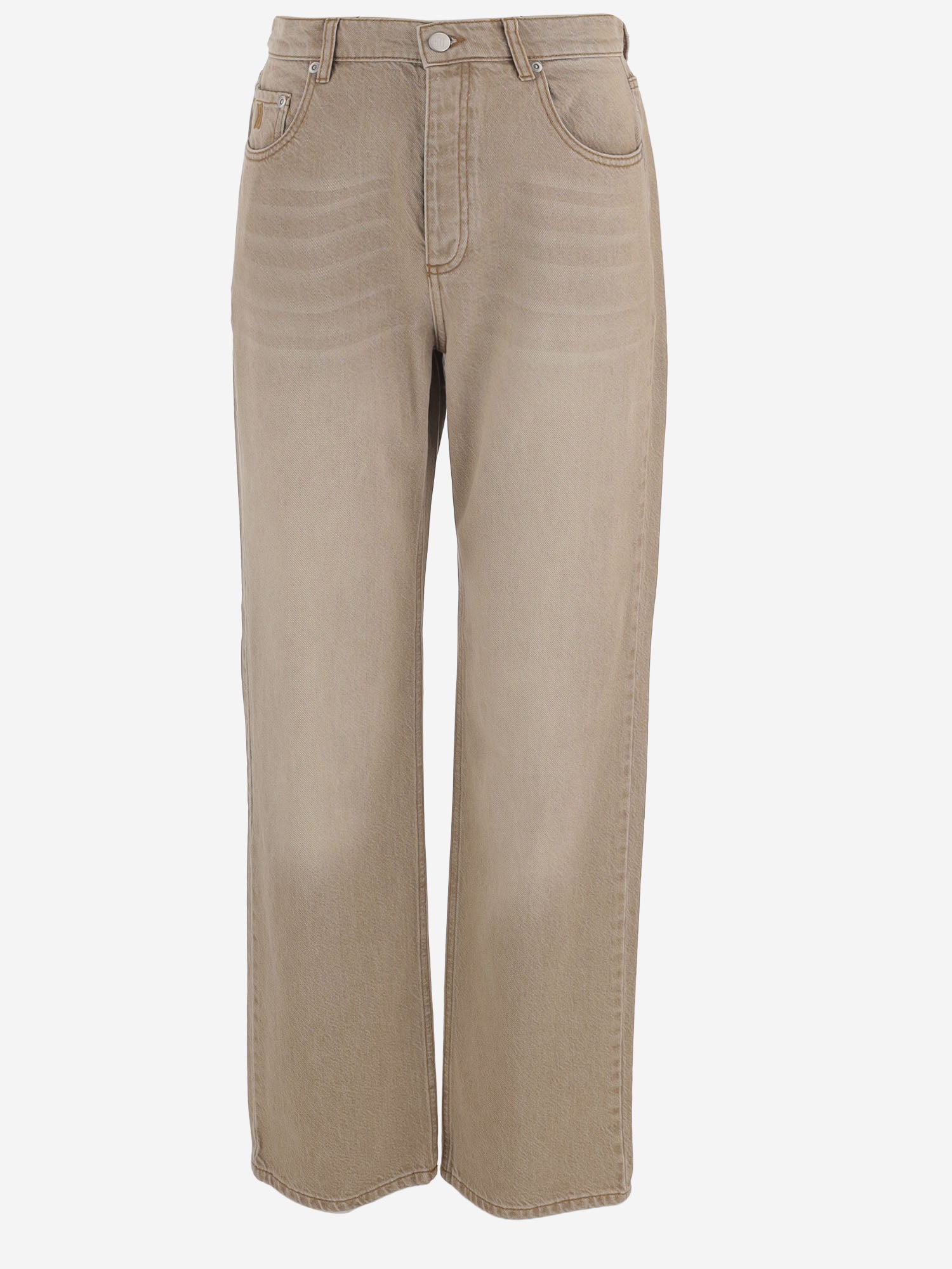 JEANS IN COTONE BEIGE 103416 1CA BY MALENE BIRGER 