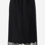 GONNA IN LANA CON ORLO IN PIZZO 6262K21045 DEEPBLACK CARVEN 