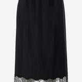 GONNA IN LANA CON ORLO IN PIZZO 6262K21045 DEEPBLACK CARVEN 