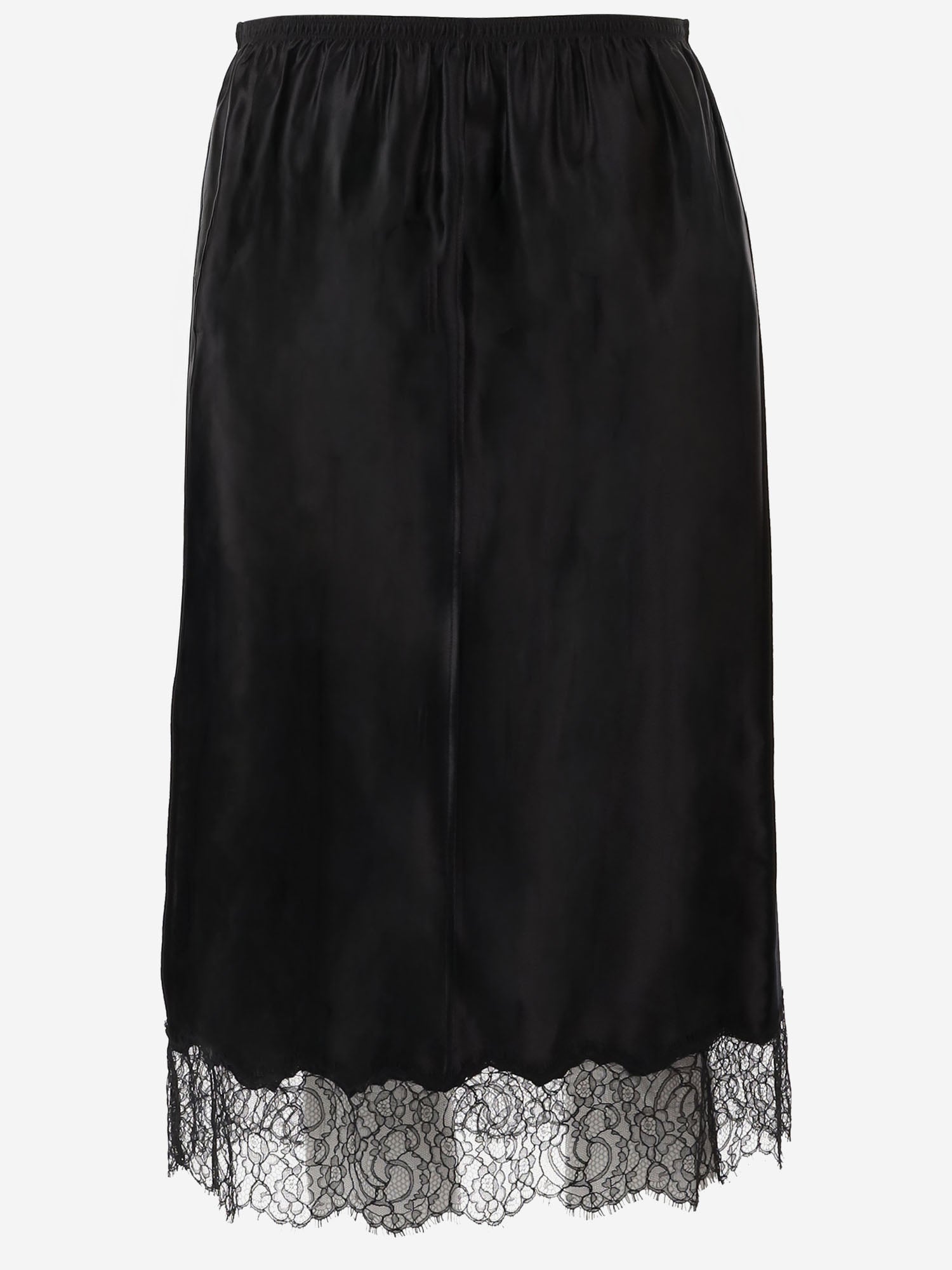 GONNA IN LANA CON ORLO IN PIZZO 6262K21045 DEEPBLACK CARVEN 