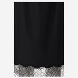 GONNA IN LANA CON ORLO IN PIZZO 6262K21045 DEEPBLACK CARVEN 