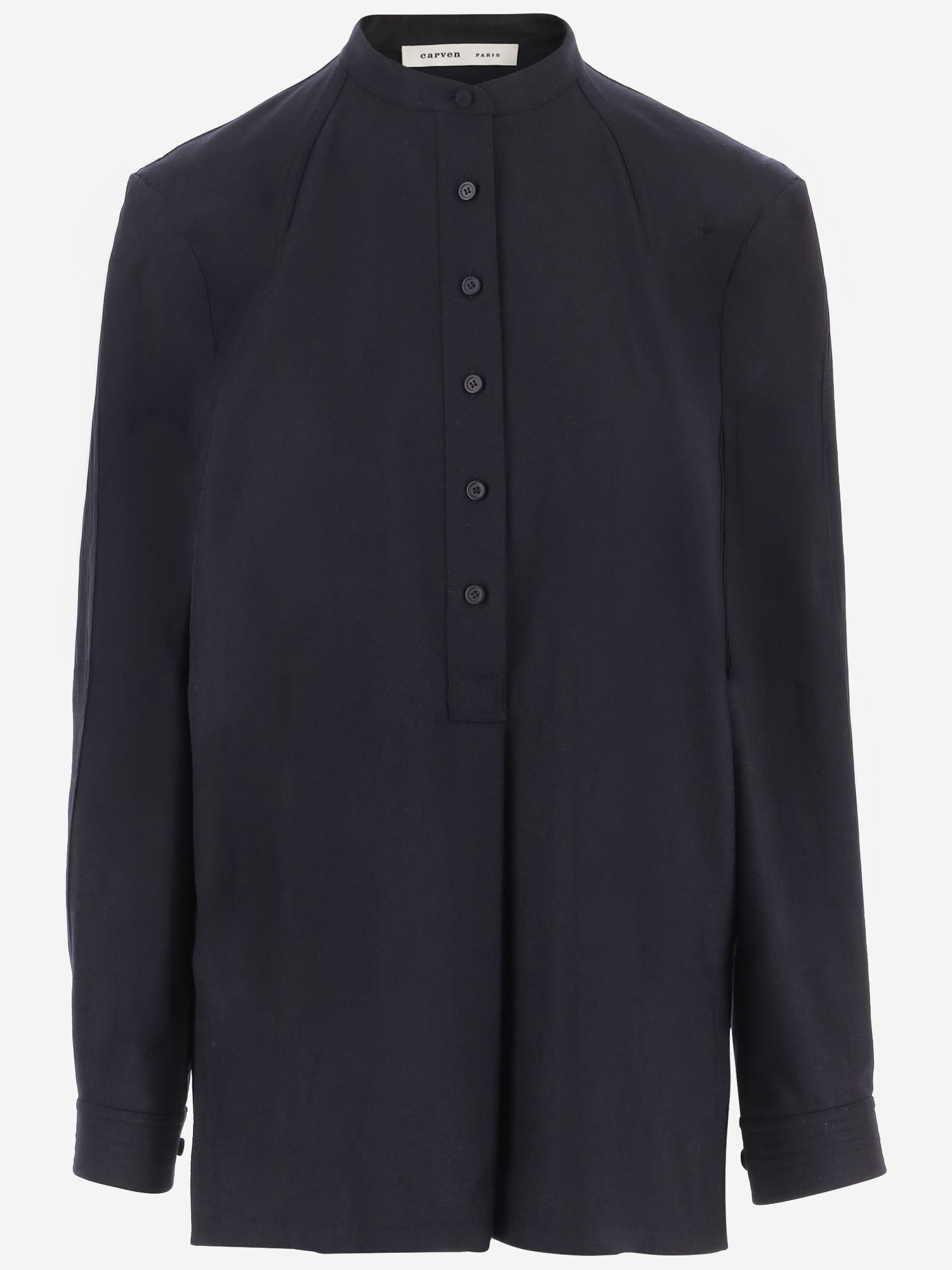 MAGLIA IN LANA CON MEZZA ABOTTONATURA 6262K21070 MIDNIGHT CARVEN 