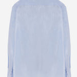 CAMICIA OVERSIZE IN SETA 6262K21071 DUCKEGGBLUE CARVEN 