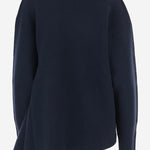 MAGLIA IN CASHMERE CON FONDO ASIMMETRICO 6262K21174 MIDNIGHTBLACK CARVEN 