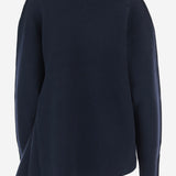 MAGLIA IN CASHMERE CON FONDO ASIMMETRICO 6262K21174 MIDNIGHTBLACK CARVEN 