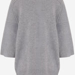 MAGLIA IN CASHMERE CON SCOLLO A V 6262K21178 GRAPHITE CARVEN 