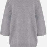 MAGLIA IN CASHMERE CON SCOLLO A V 6262K21178 GRAPHITE CARVEN 