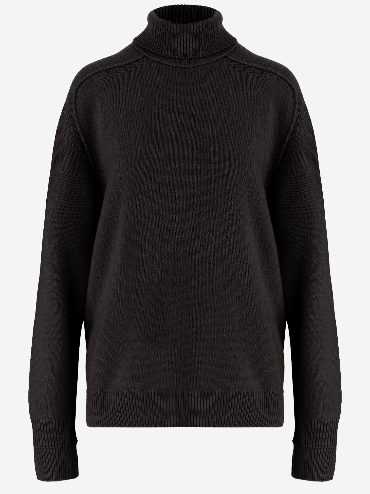 MAGLIA IN CASHMERE CON COLLO ALTO 6262K21179 CHOCOLATE CARVEN 