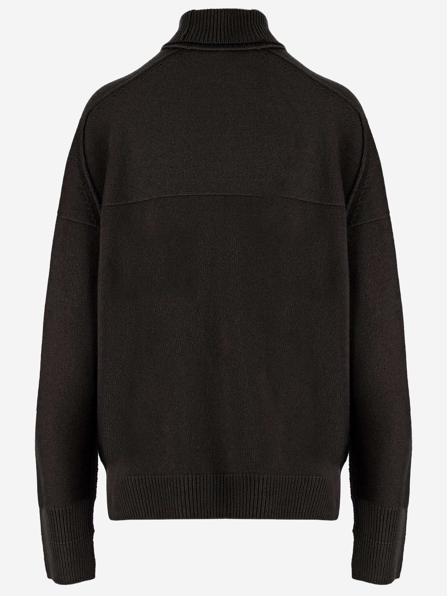 MAGLIA IN CASHMERE CON COLLO ALTO 6262K21179 CHOCOLATE CARVEN 