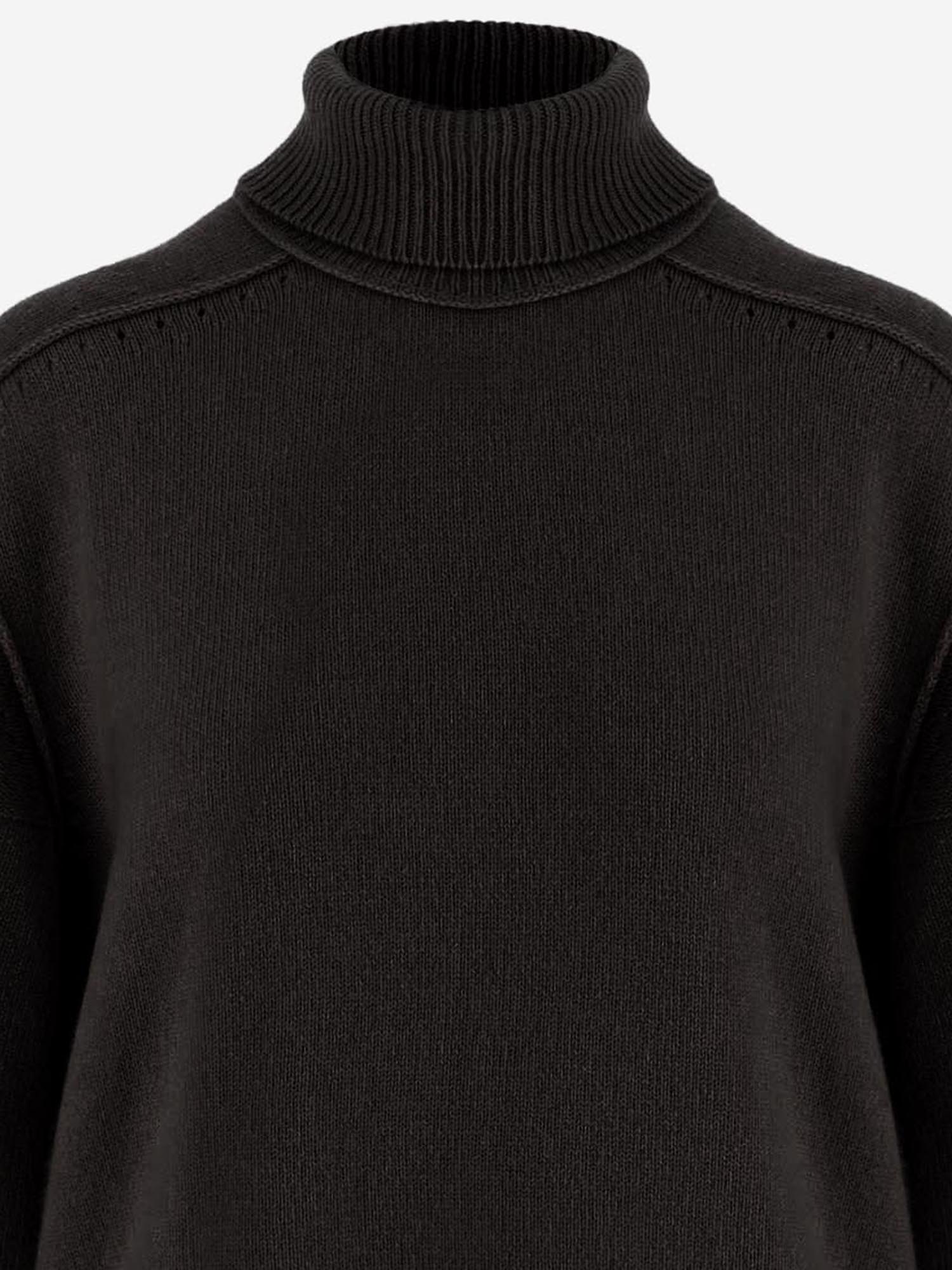 MAGLIA IN CASHMERE CON COLLO ALTO 6262K21179 CHOCOLATE CARVEN 