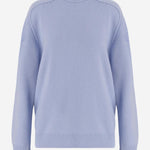MAGLIONE IN CASHMERE CON COLLO ALTO 6262K21179 CORNFLOWE CARVEN 
