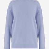 MAGLIONE IN CASHMERE CON COLLO ALTO 6262K21179 CORNFLOWE CARVEN 