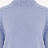 MAGLIONE IN CASHMERE CON COLLO ALTO 6262K21179 CORNFLOWE CARVEN 