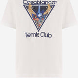 T-SHIRT IN COTONE CON STAMPA<BR/><BR/> MAW26JTS001 08 CASABLANCA 