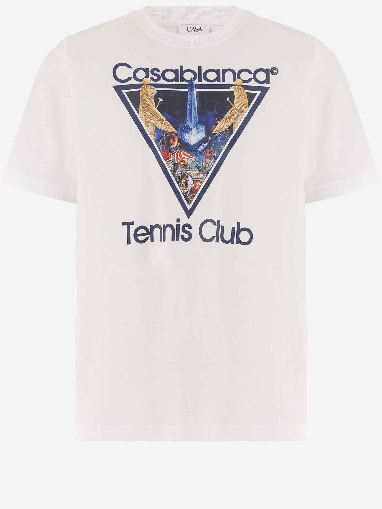 T-SHIRT IN COTONE CON STAMPA<BR/><BR/> MAW26JTS001 08 CASABLANCA 