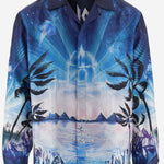 CAMICIA IN SETA CON MOTIVO GRAFICO MAW26SH006 03 CASABLANCA 