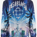CAMICIA IN SETA CON MOTIVO GRAFICO MAW26SH006 03 CASABLANCA 