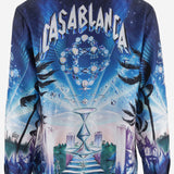 CAMICIA IN SETA CON MOTIVO GRAFICO MAW26SH006 03 CASABLANCA 