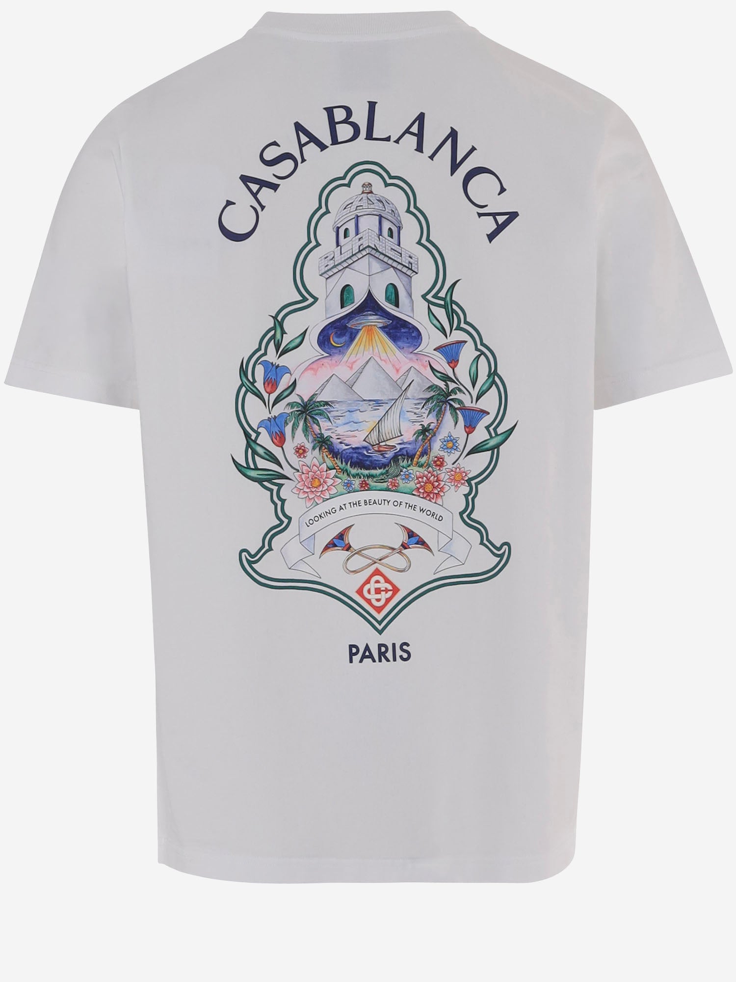 T-SHIRT IN COTONE CON STAMPA MPF26JTS001 01 CASABLANCA 