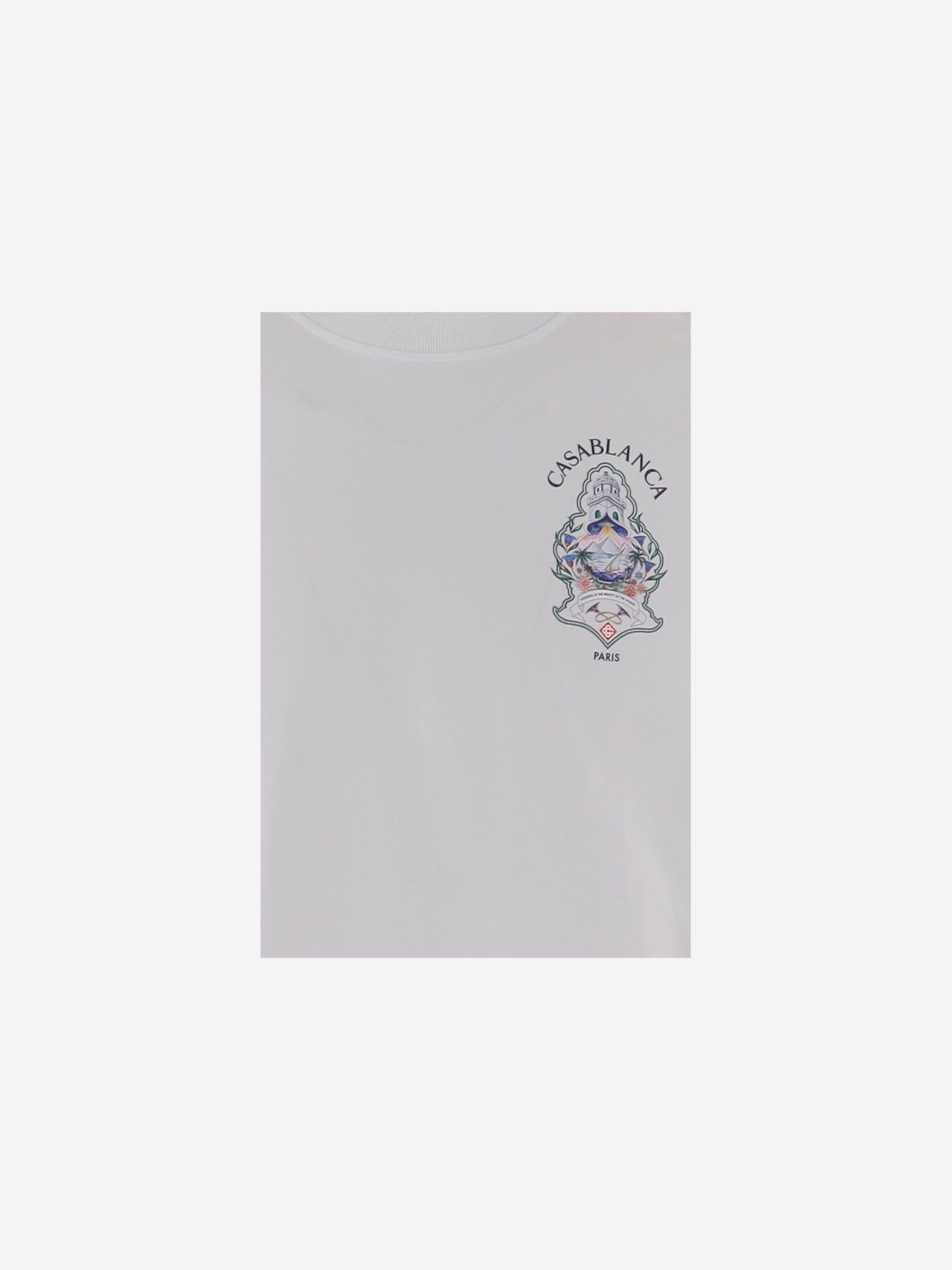 T-SHIRT IN COTONE CON STAMPA MPF26JTS001 01 CASABLANCA 