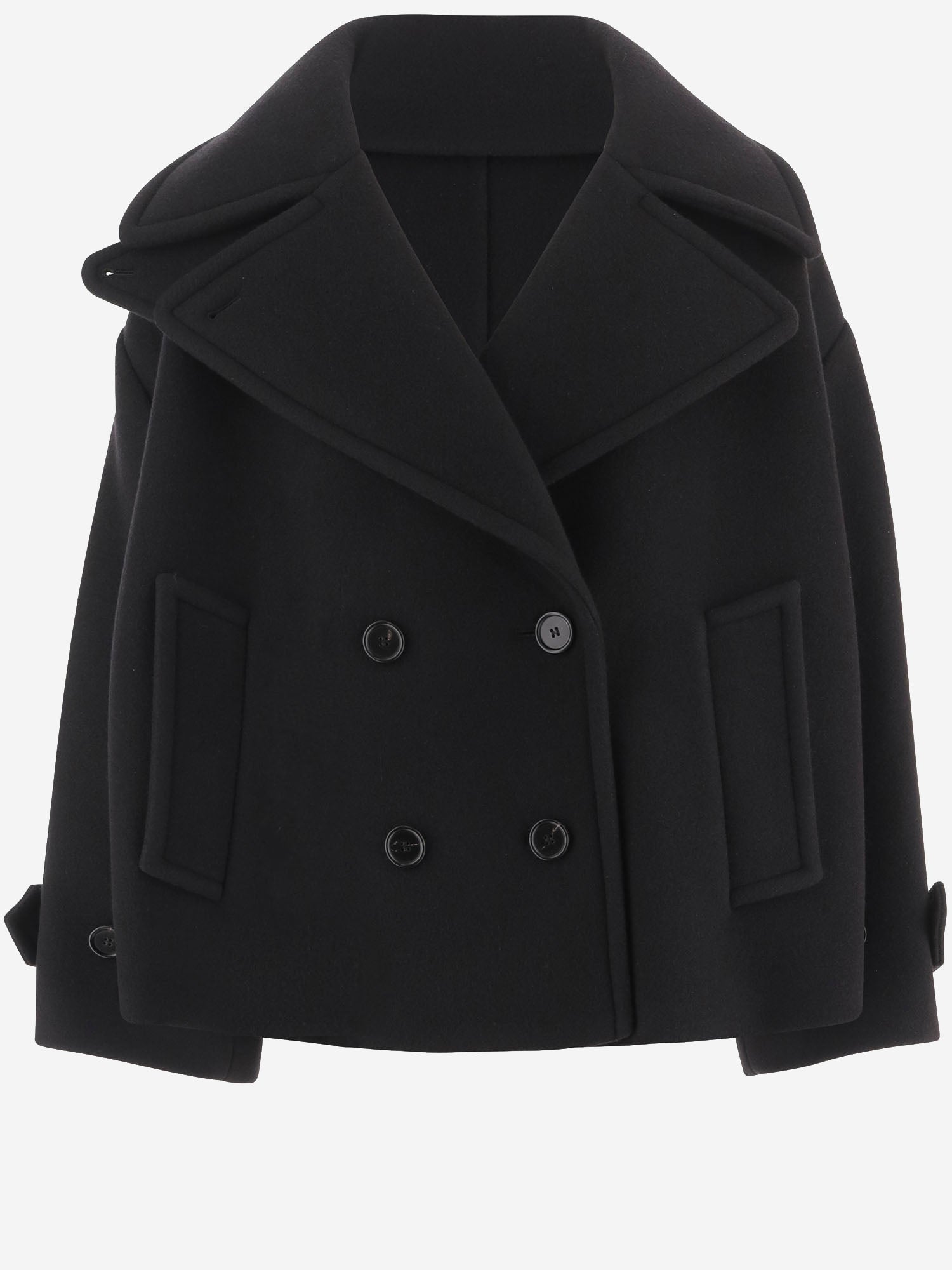 CAPPOTTO CORTO OVERSIZE IN MISTO LANA CH25AMA96952 001 CHLOE 