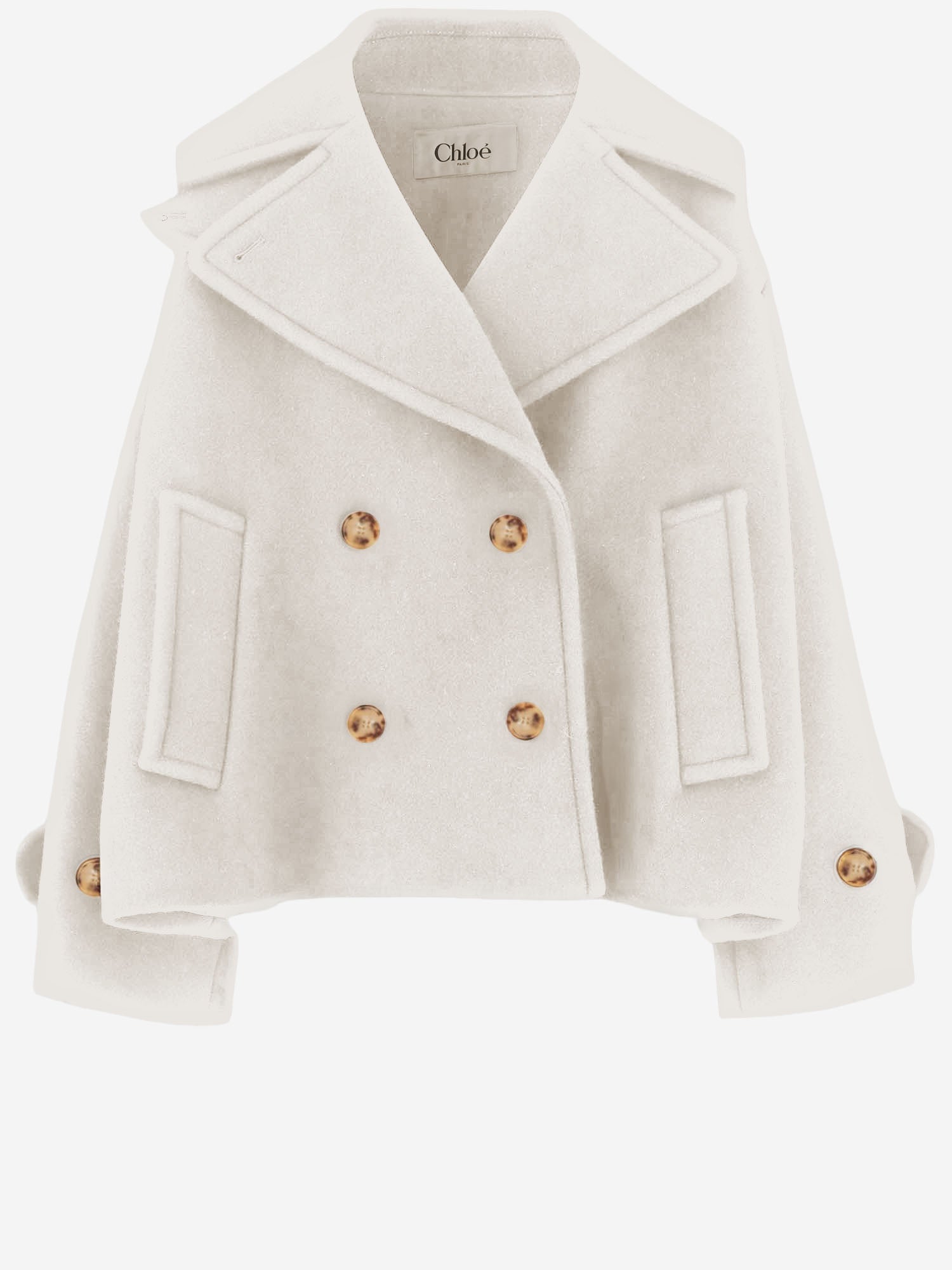 CAPPOTTO CORTO OVERSIZE IN MISTO LANA CH25AMA96952 112 CHLOE 