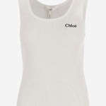 CANOTTA IN COTONE CON LOGO CH25SJH12180 101 CHLOE 