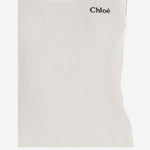 CANOTTA IN COTONE CON LOGO CH25SJH12180 101 CHLOE 
