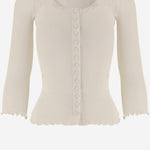 TOP ADERENTE IN JERSEY DI COTONE E SETA CH26AJH43088 107 CHLOE 