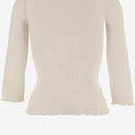 TOP ADERENTE IN JERSEY DI COTONE E SETA CH26AJH43088 107 CHLOE 