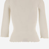 TOP ADERENTE IN JERSEY DI COTONE E SETA CH26AJH43088 107 CHLOE 