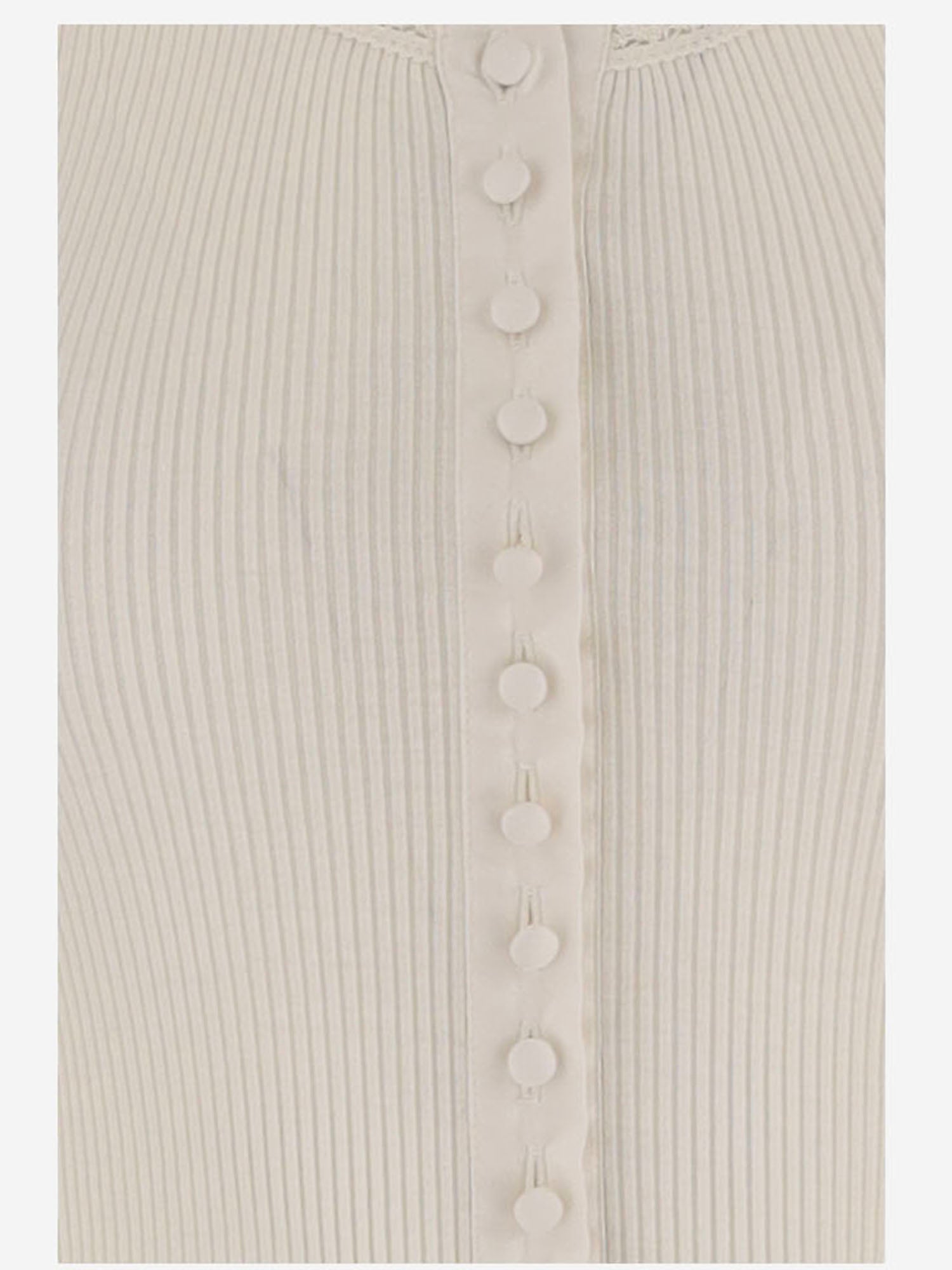 TOP ADERENTE IN JERSEY DI COTONE E SETA CH26AJH43088 107 CHLOE 